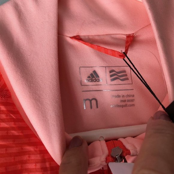 Women's Adidas Golf Technical Lightweight Wind Vest Haze Coral Medium NEW - Picture 4 of 7